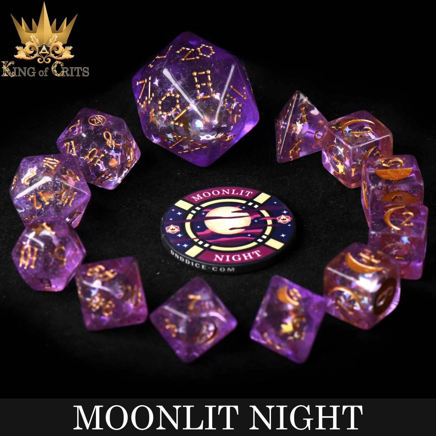 Moonlit Night 12 Dice Set - 