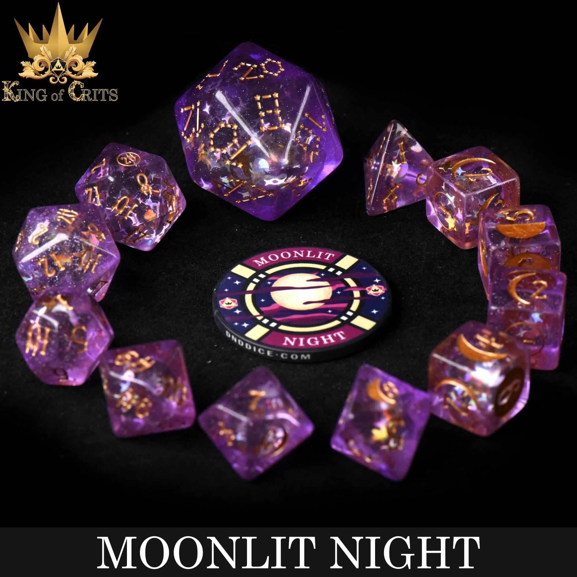 Moonlit Night 12 Dice Set - 