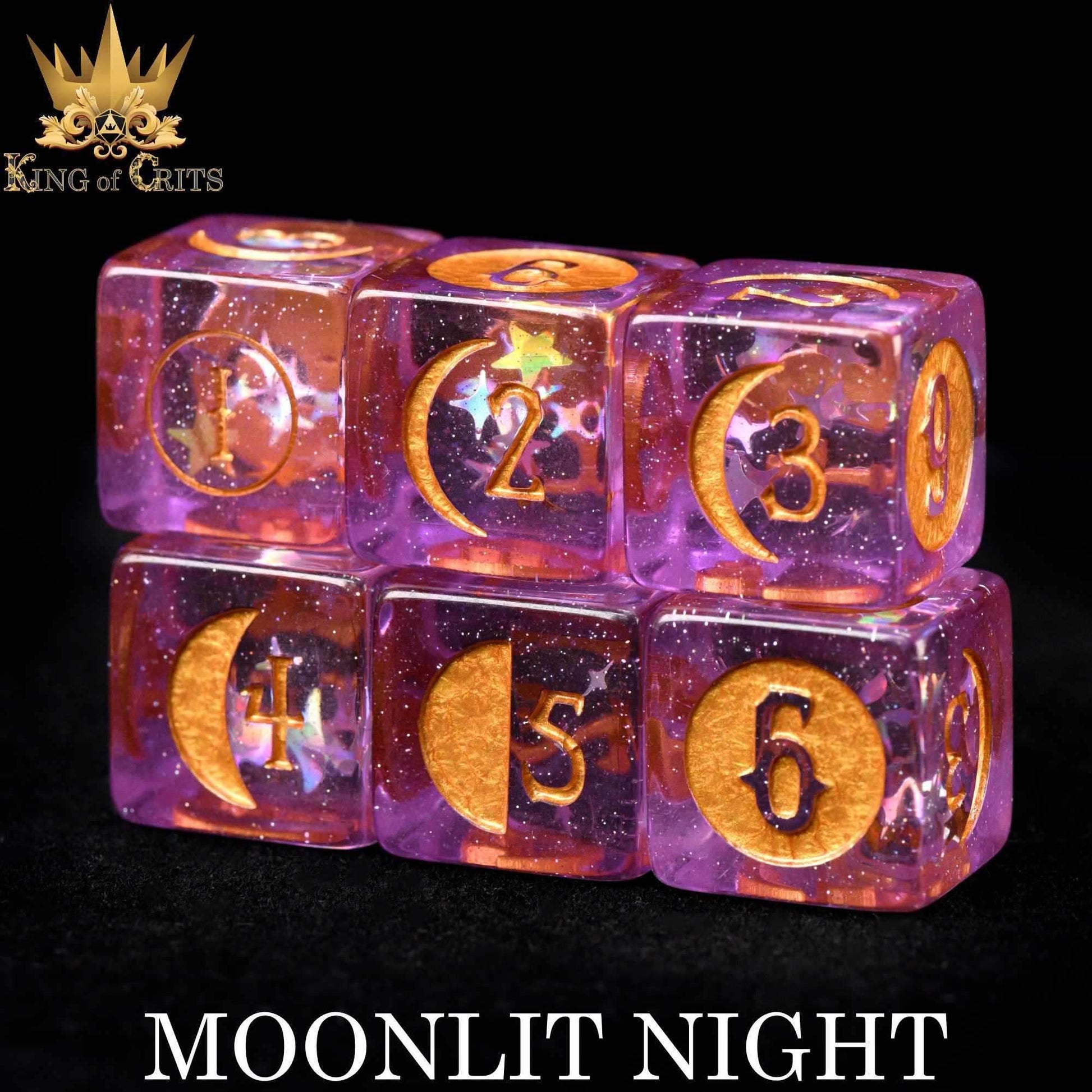 Moonlit Night 12 Dice Set - 