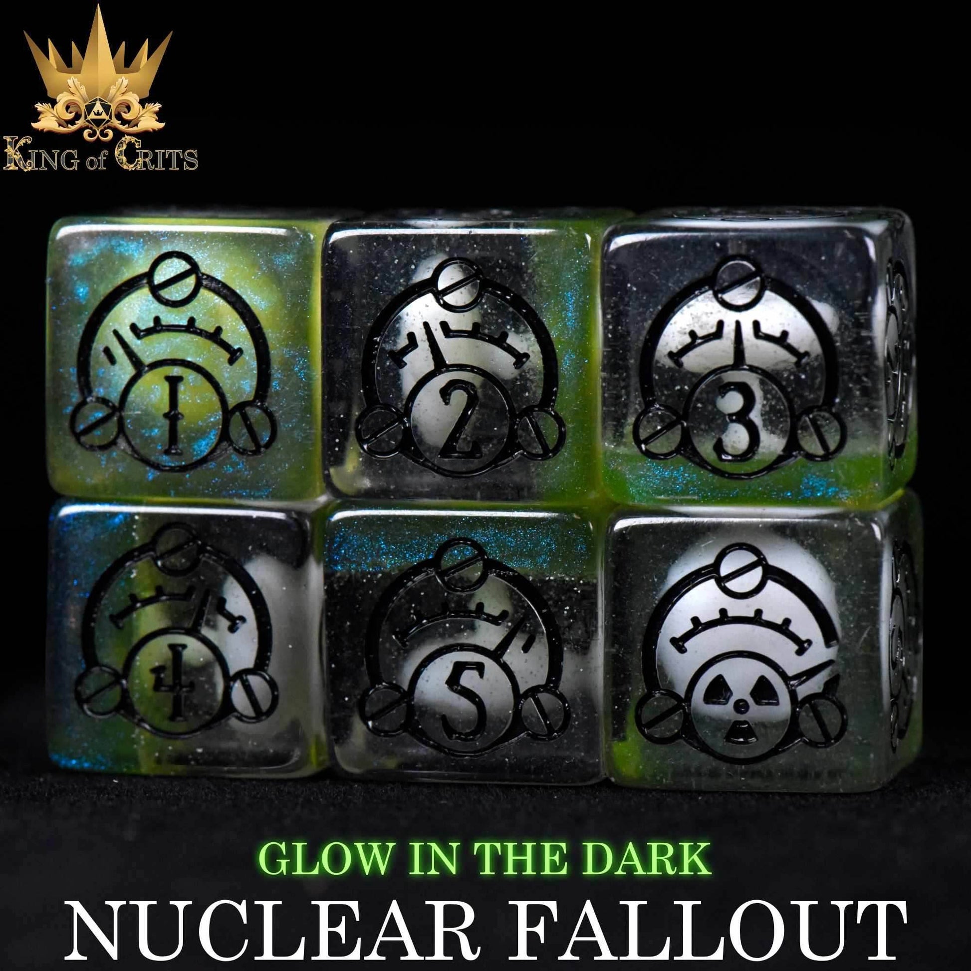 Nuclear Fallout 11 Dice Set (Glow) - 