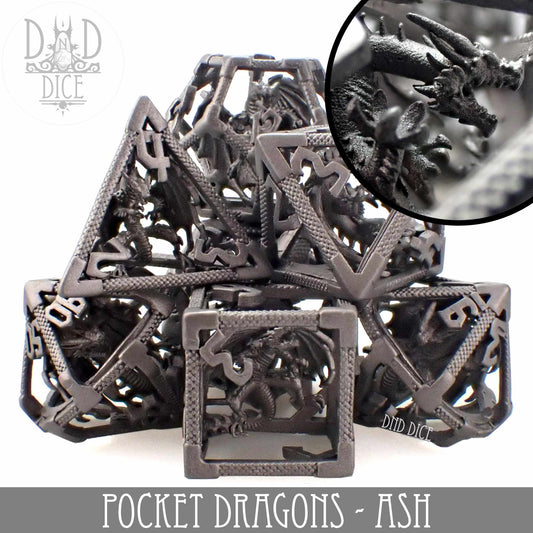 Pocket Dragons Ash - Jeu de dés en métal (coffret cadeau)