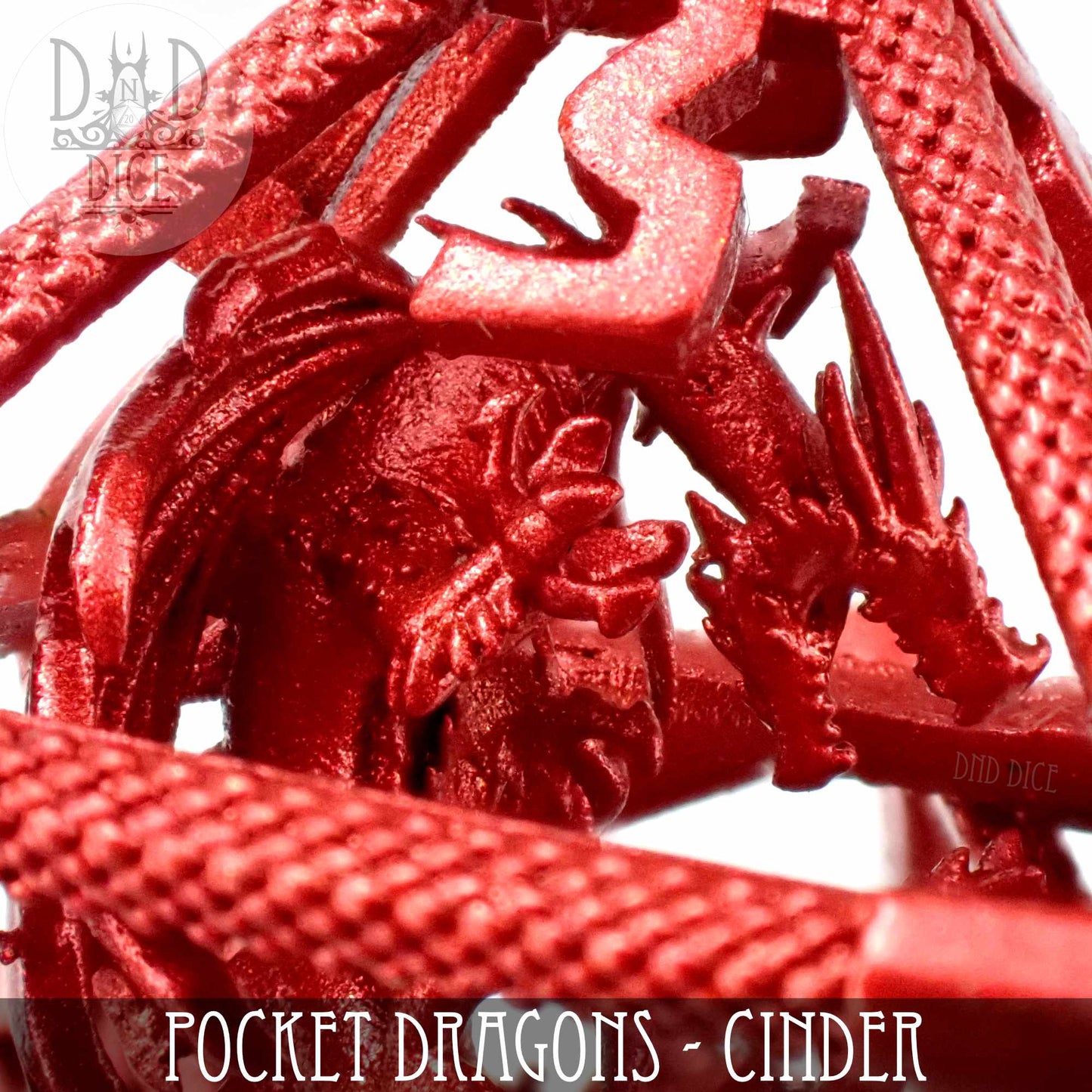 Pocket Dragons Cinder - Juego de dados de metal (caja de regalo)