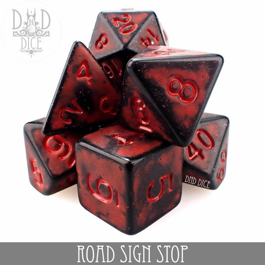 Road Sign Stop Dice Set - 
