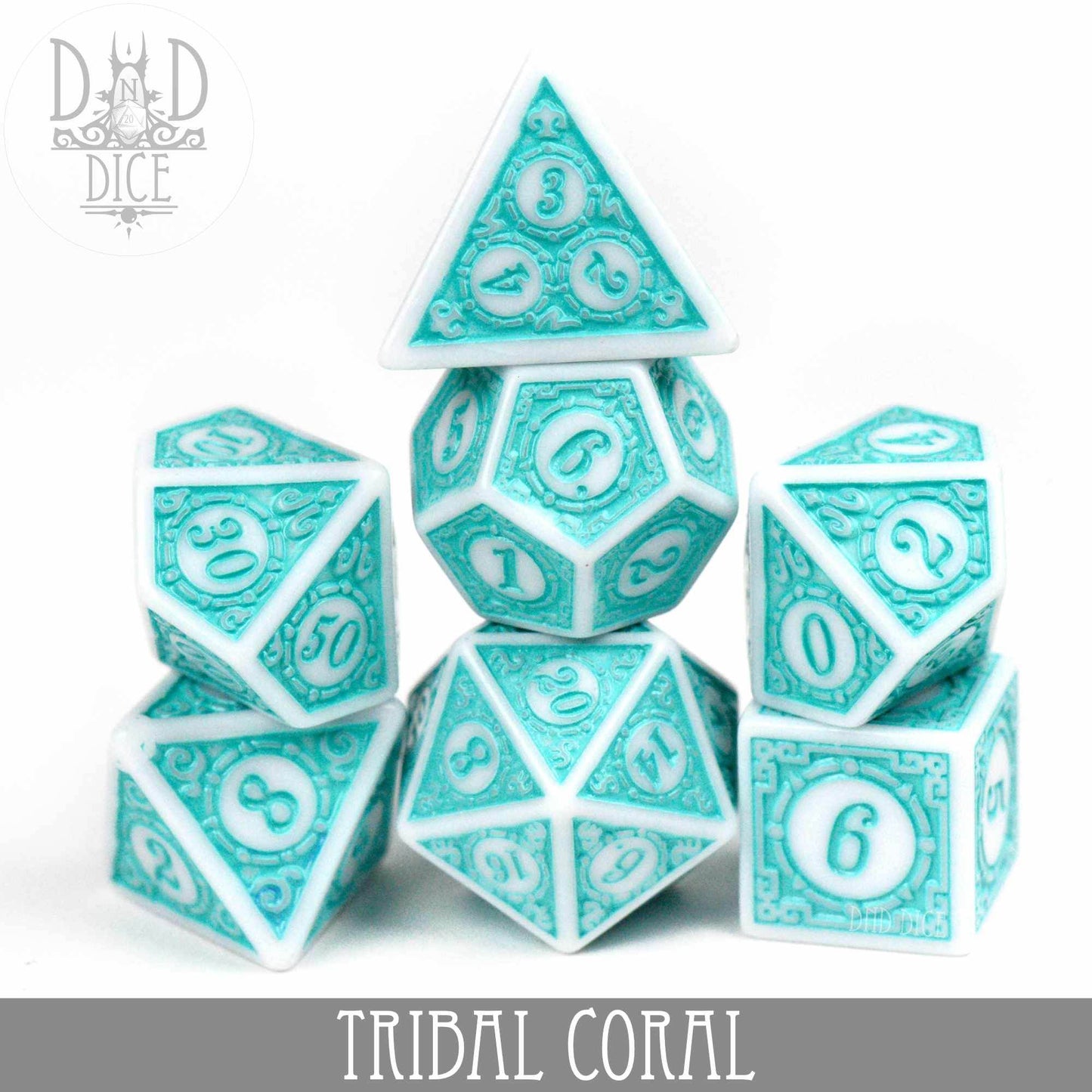 Tribal Coral Dice Set - 