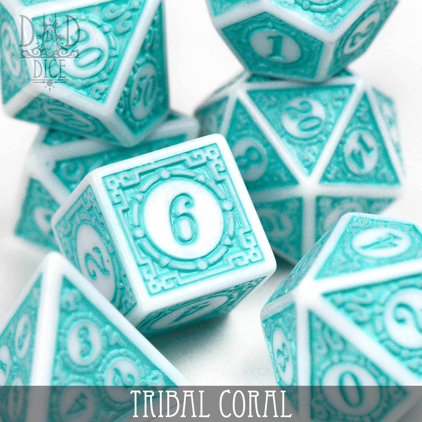 Tribal Coral Dice Set - 