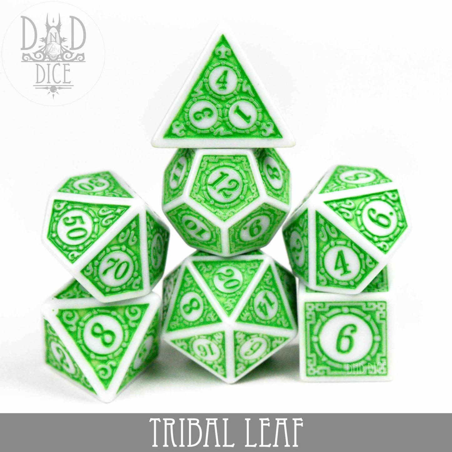 Tribal Leaf Dice Set - 