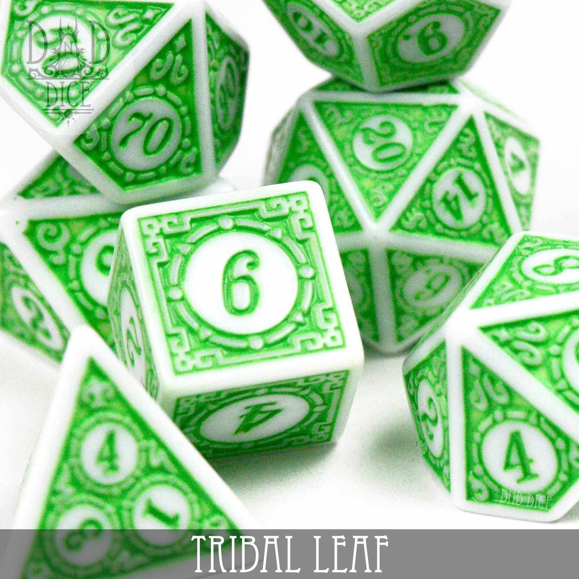 Tribal Leaf Dice Set - 