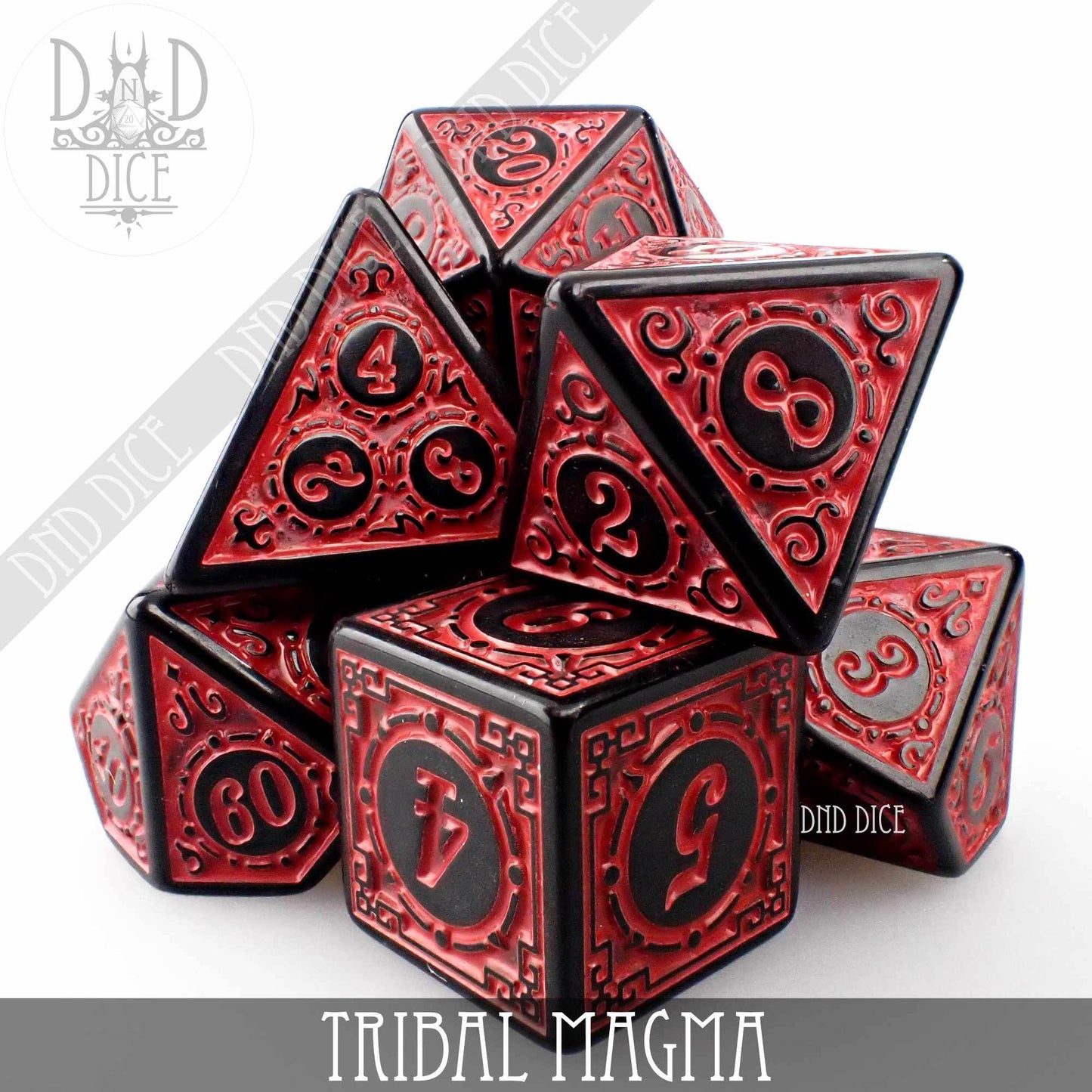 Tribal Magma Dice Set - 
