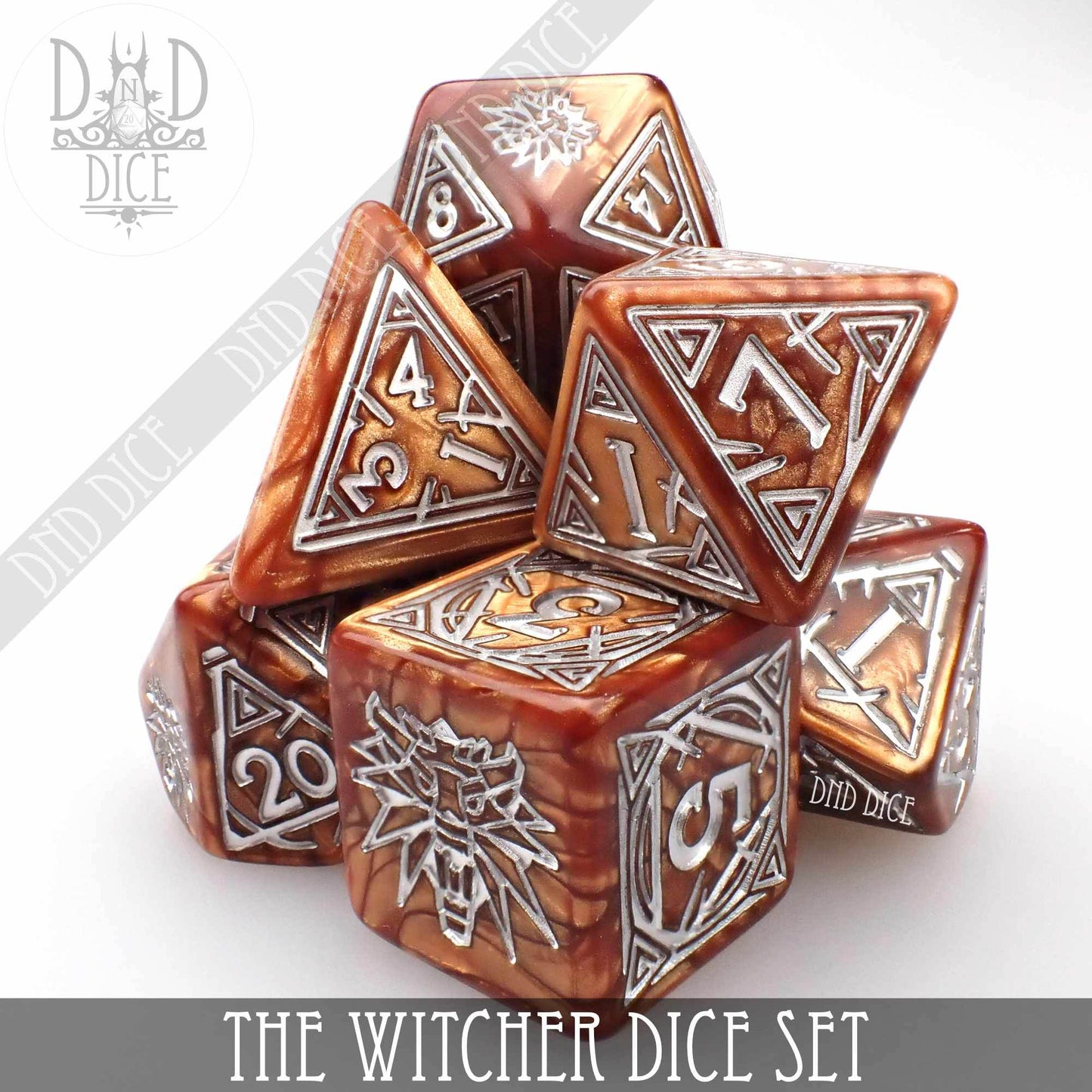 The Witcher Dice Set and Coin - Geralt - Monster Slayer