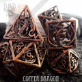 Copper Dragon Metal Dice Set (Gift Box)