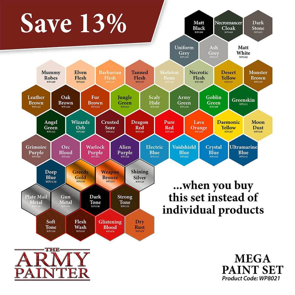 Army Painter Warpaints: Mega Paint Set - 
