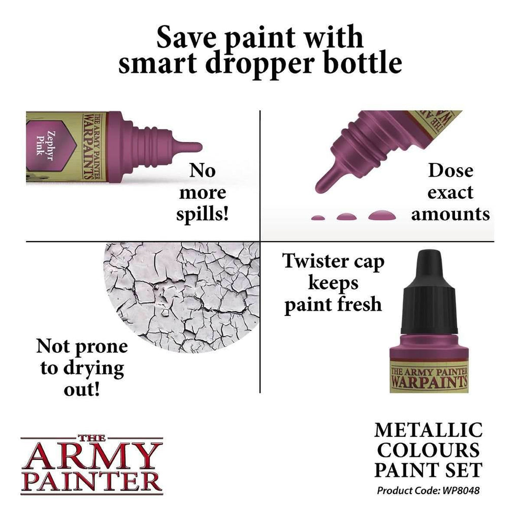 Army Painter Warpaints: Metallic Colours Paint Set - 