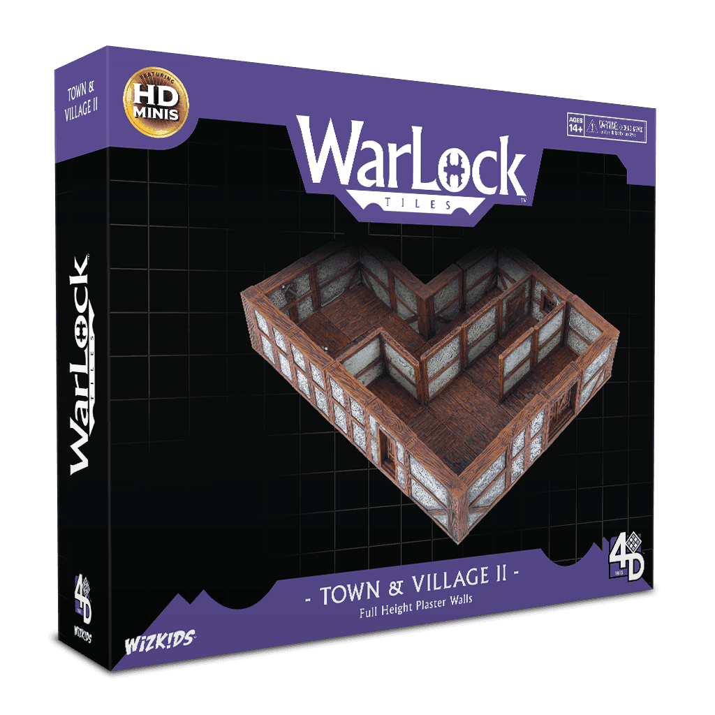 WarLock Tiles: Town & Village II - Full Height Plaster Walls - 
