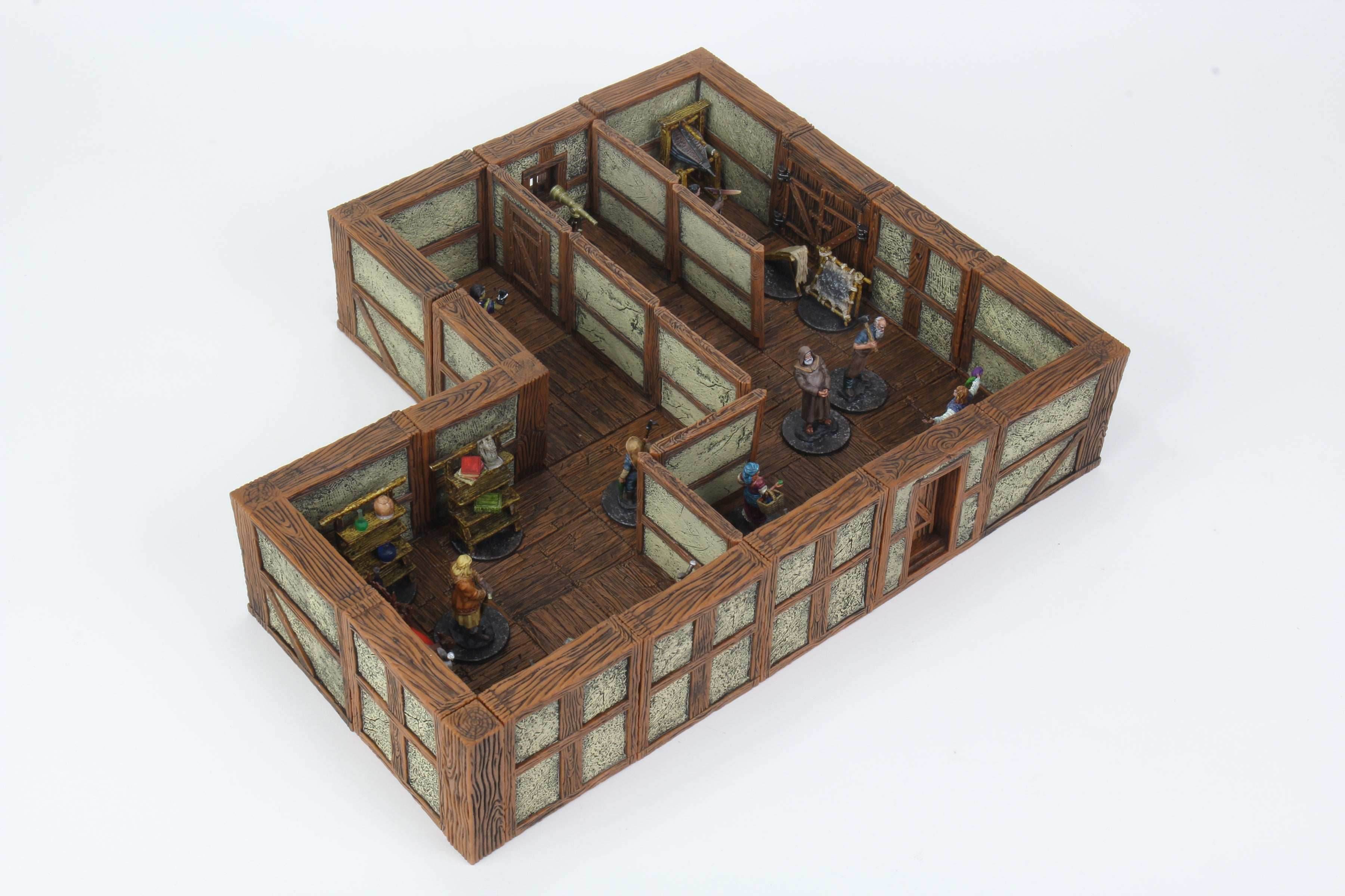 WarLock Tiles: Town & Village II - Full Height Plaster Walls - 
