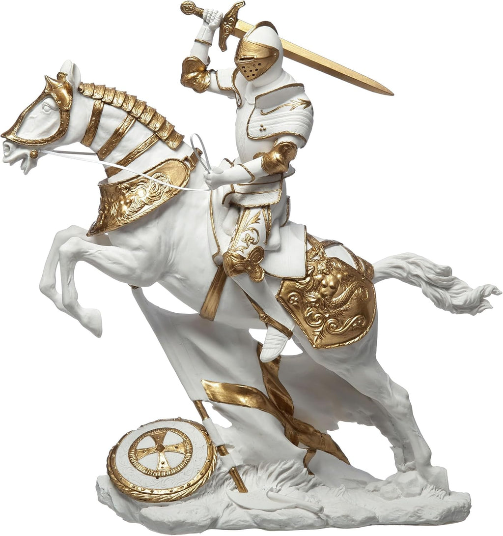 Medieval Knight Cavalry Charge Figurine