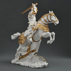 Medieval Knight Cavalry Charge Figurine