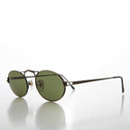 Oval Metal Steampunk Sunglass - Wyman - Silver