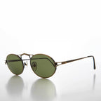 Oval Metal Steampunk Sunglass - Wyman - Silver