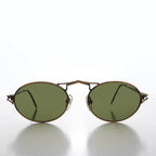 Oval Metal Steampunk Sunglass - Wyman - Bronze