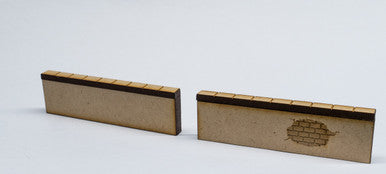 28mm Scale Two Wall Sections - 3" long each - 28MMDF572