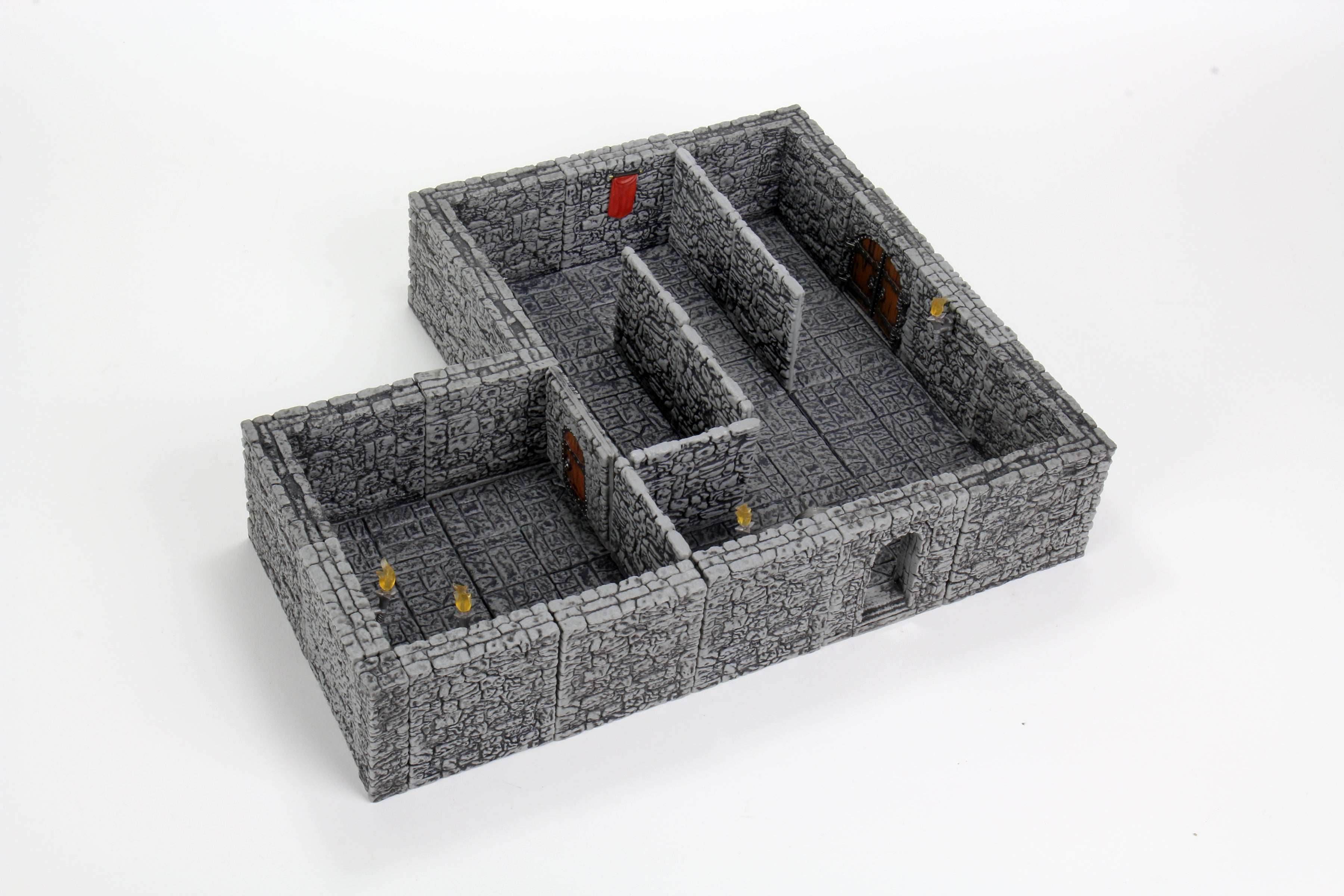 WarLock Tiles: Dungeon Tiles II – Full Height Stone Walls - 