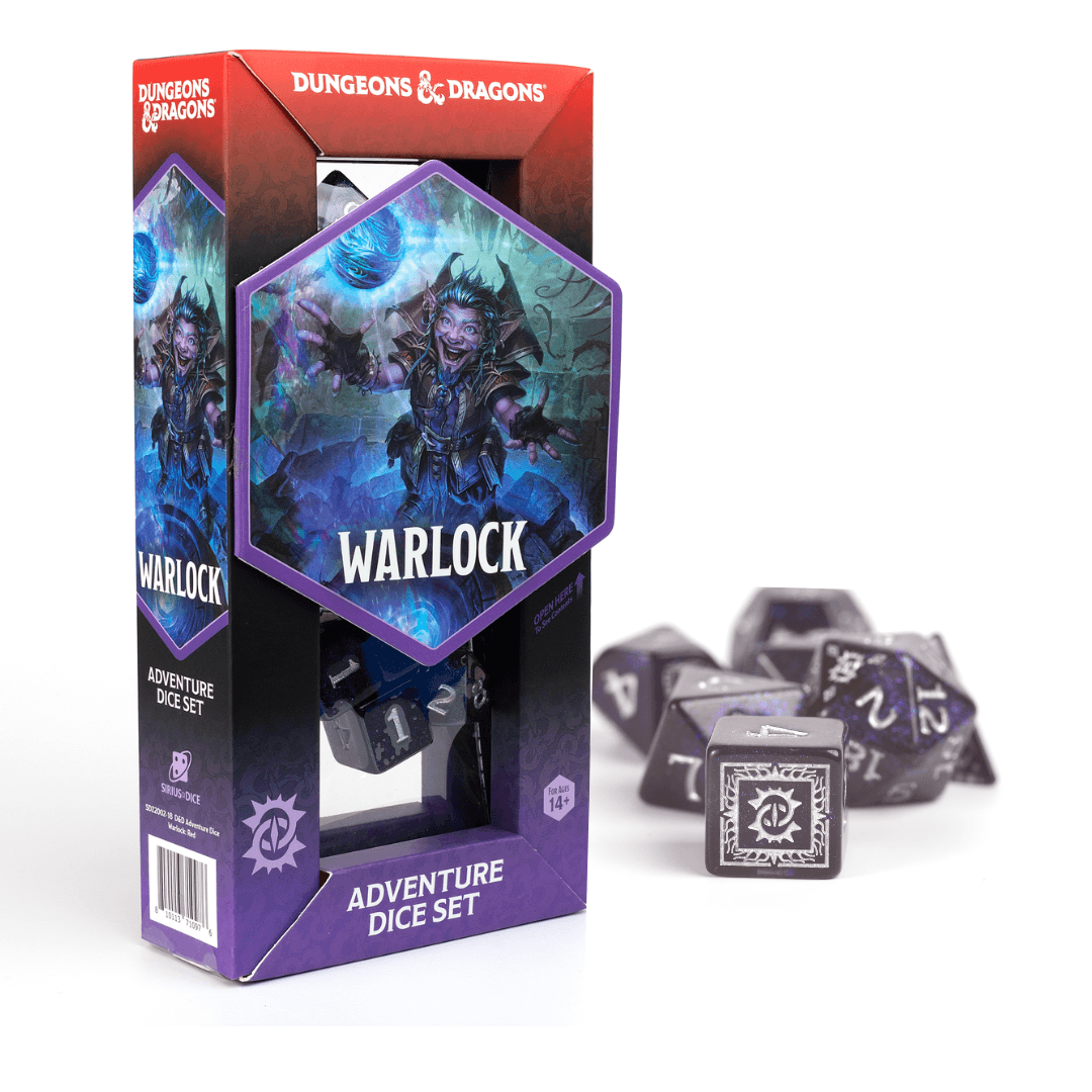 D&D Adventure Dice Set - Warlock Edition | Purple 16pc Collection - 