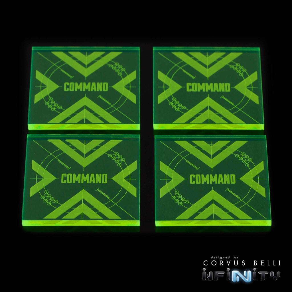 Command Tokens - Fluorescent Green / 4 Pack