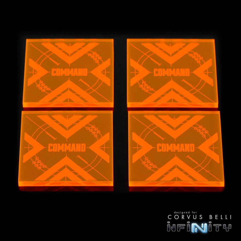 Command Tokens - Fluorescent Orange / 4 Pack