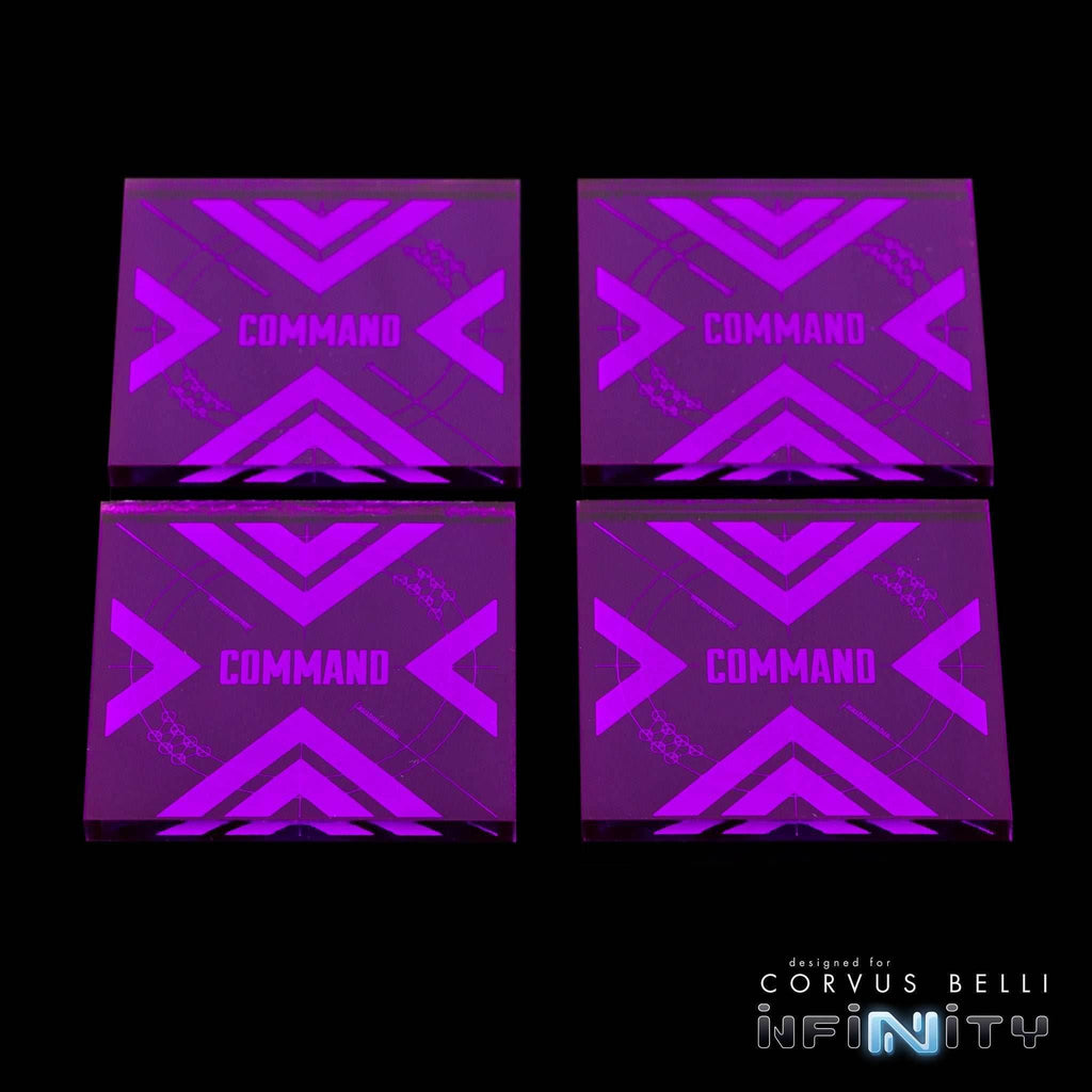Command Tokens - Fluorescent Blue / 4 Pack