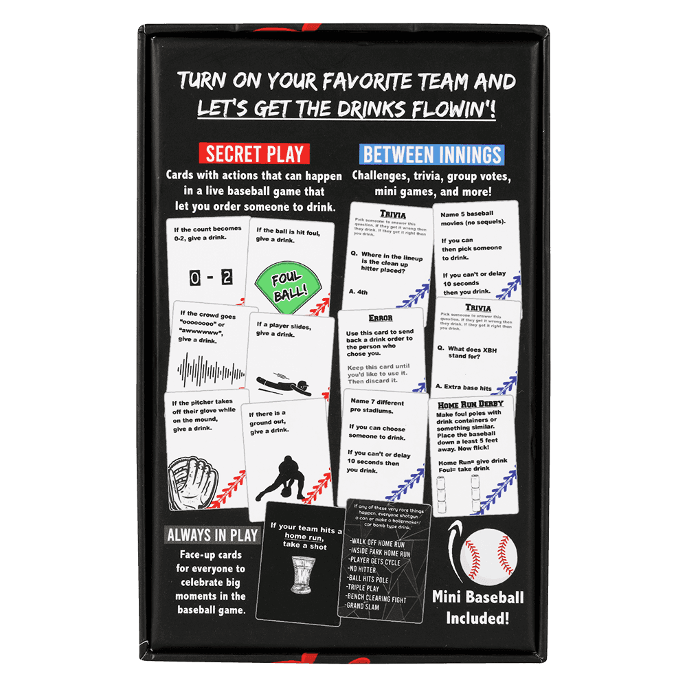 WATCH BASEBALL, GET DRUNK - The Live Baseball Drinking Game - 