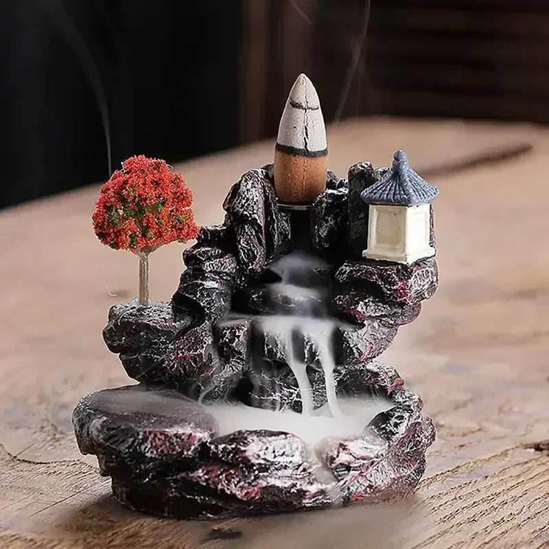 Waterfall Backflow Incense For Home And Office Decoration With Incense Cones - 1pcs