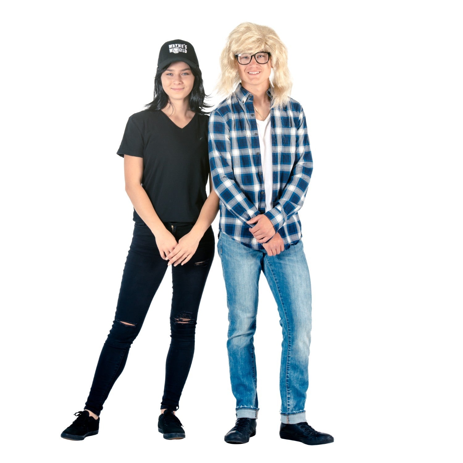 Wayne's World Garth and Wayne Adult Unisex Halloween Cosplay Costume Accessory Set