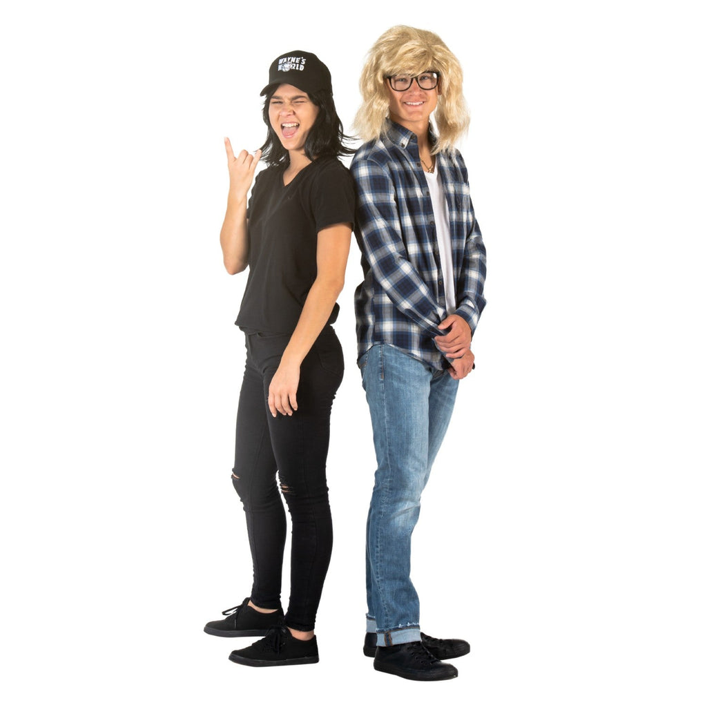 Wayne's World Garth and Wayne Adult Unisex Halloween Cosplay Costume Accessory Set