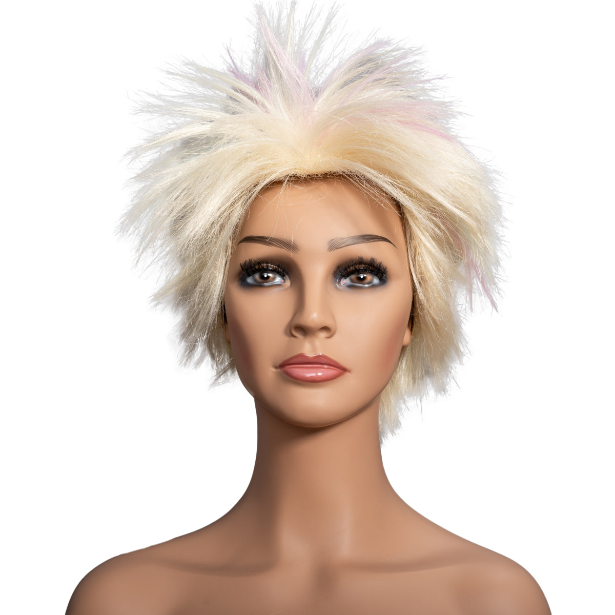 Weird Beauty Doll 1980's Short Hair Punk Halloween Cosplay Costume Blonde Wig