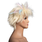 Weird Beauty Doll 1980's Short Hair Punk Halloween Cosplay Costume Blonde Wig