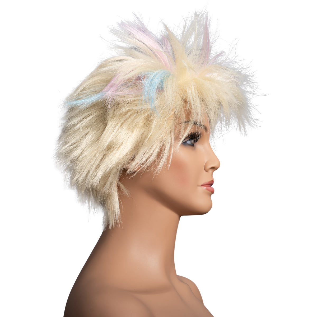 Weird Beauty Doll 1980's Short Hair Punk Halloween Cosplay Costume Blonde Wig