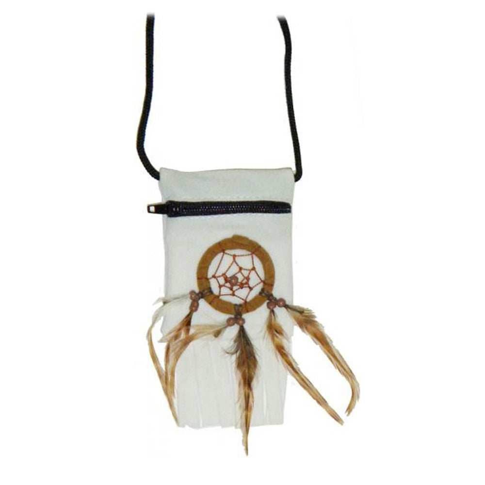 White Pouch Dreamcatcher - 