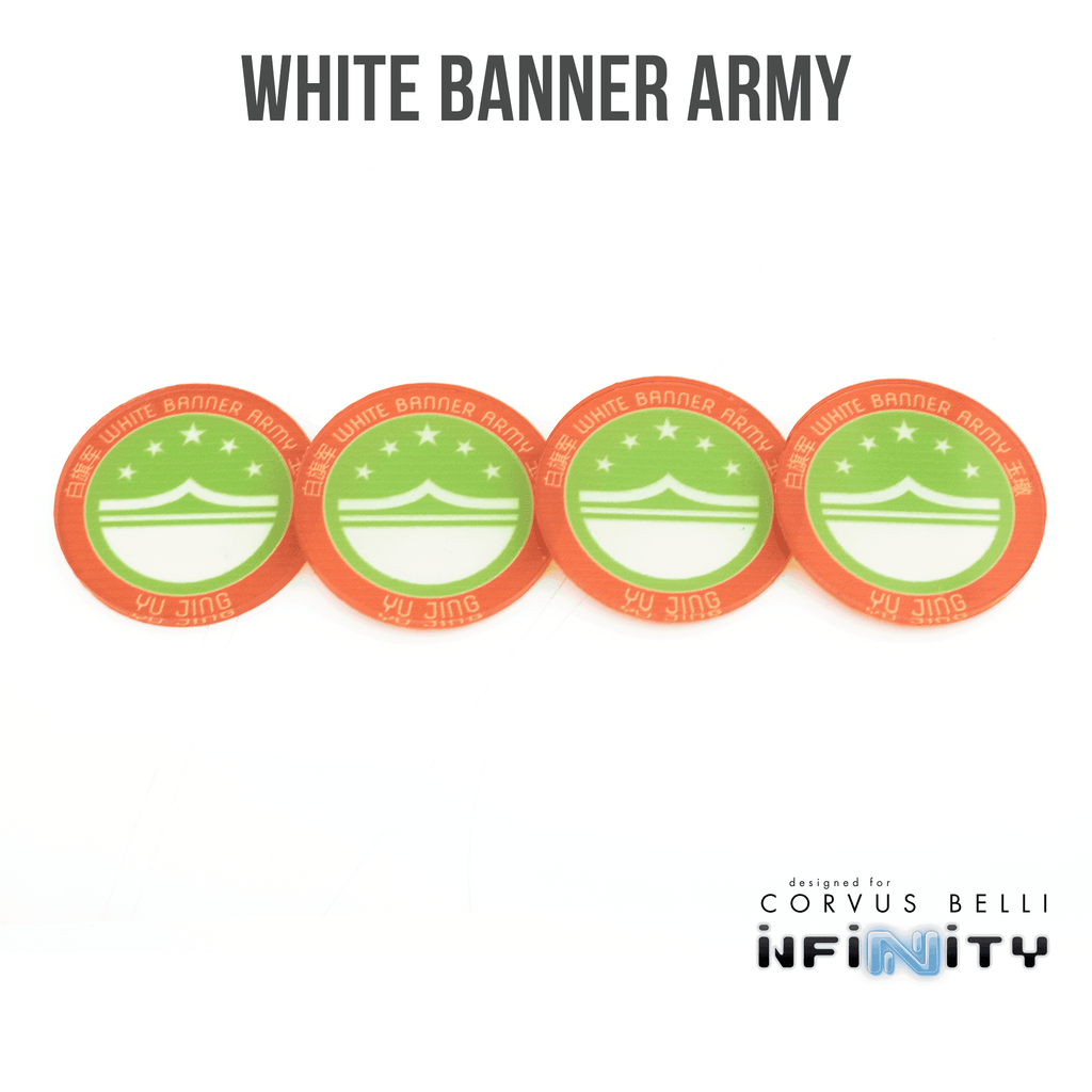 Infinity Faction Command Tokens - White Banner Army