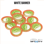 N4 Faction Markers - White Banner Army / 25mm / Single
