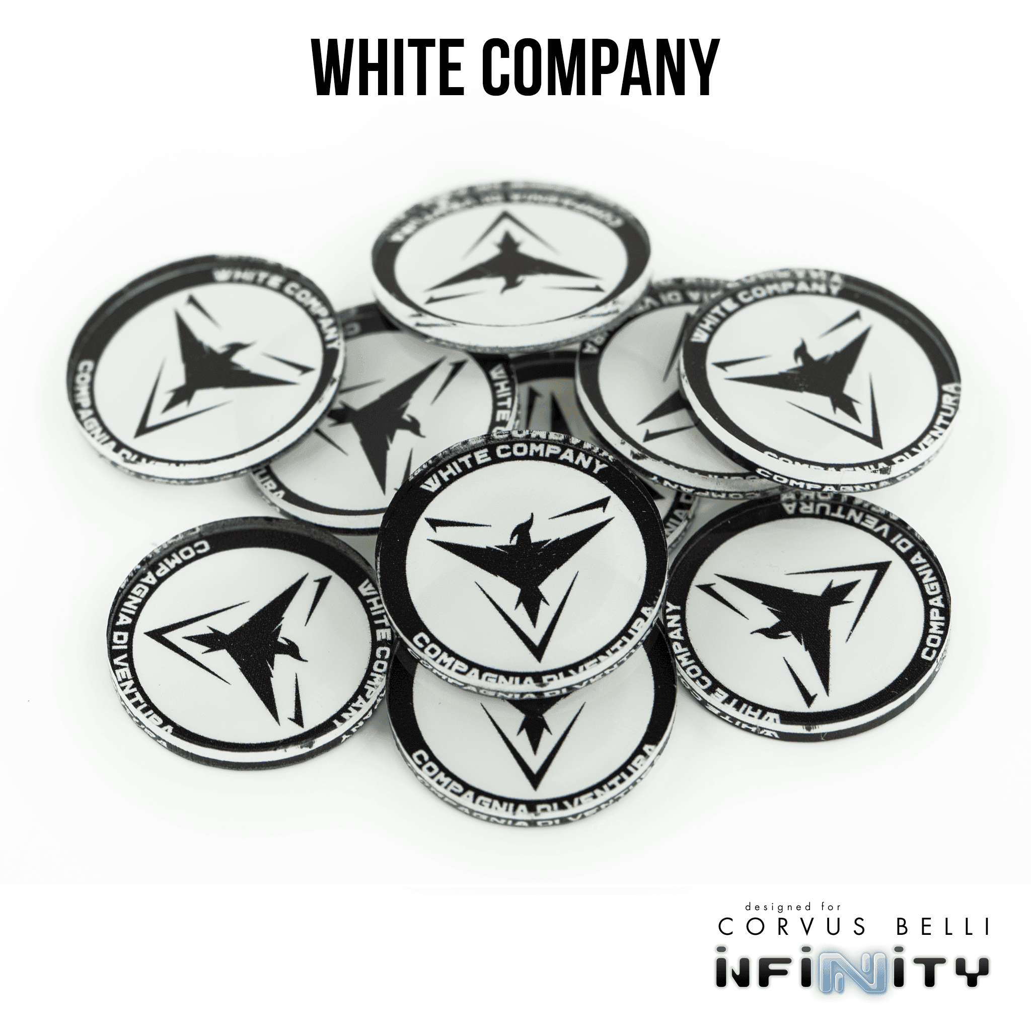 N4 Faction Markers - White Company / 25mm / Single