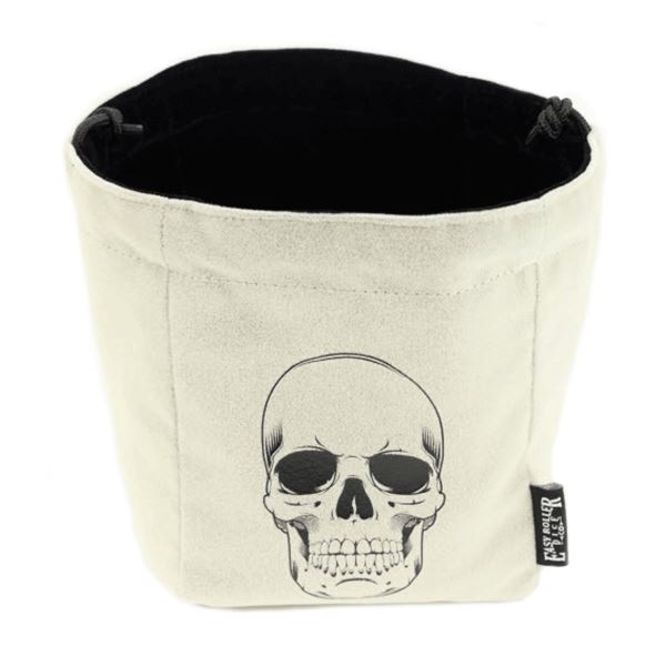 Reversible Skull Dice Bag - Black and White