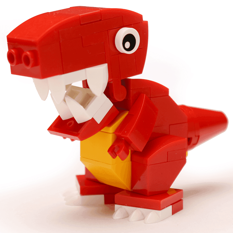 Baby T-Rex Dinosaur Building Set made with LEGO parts - B3 Customs - 