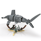 Hammerhead Shark Building Set made with LEGO parts - B3 Customs - 