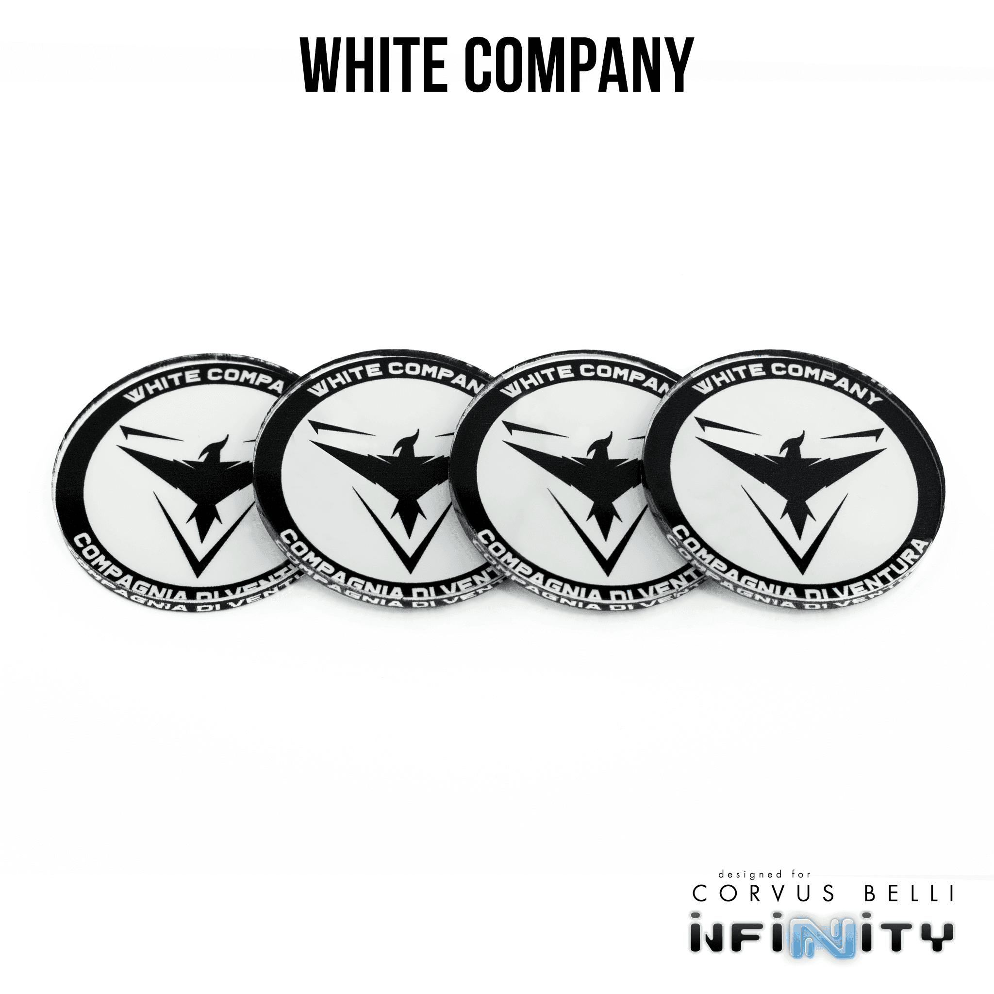 Infinity Faction Command Tokens - White Company