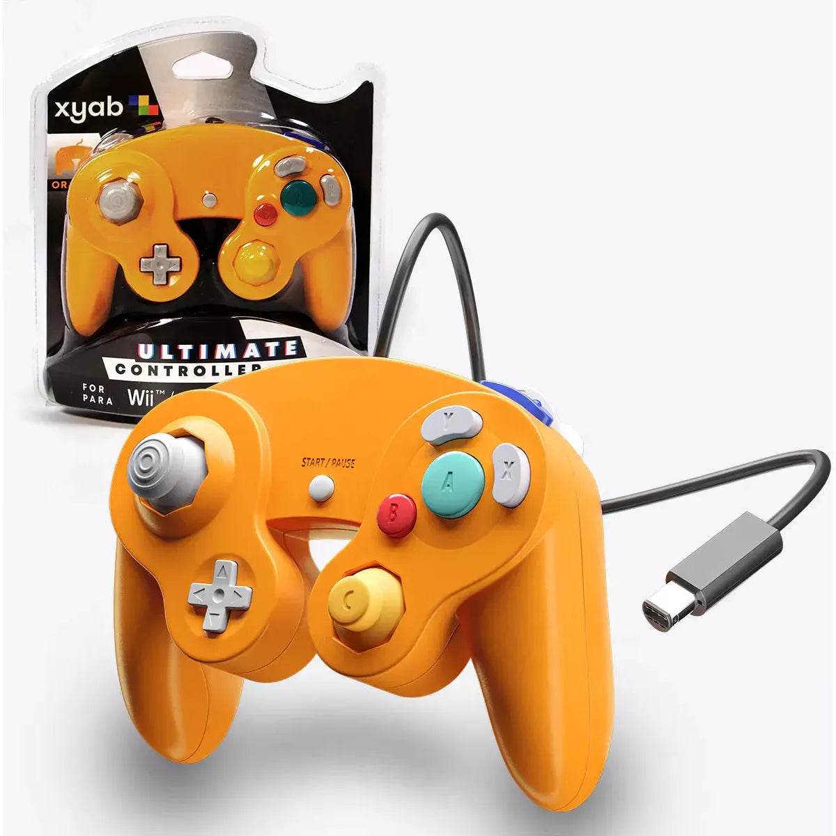 Wired Controller - Compatible With CameCube® / Wii® / Wii U® / Switch® (XYAB) - Spice Orange