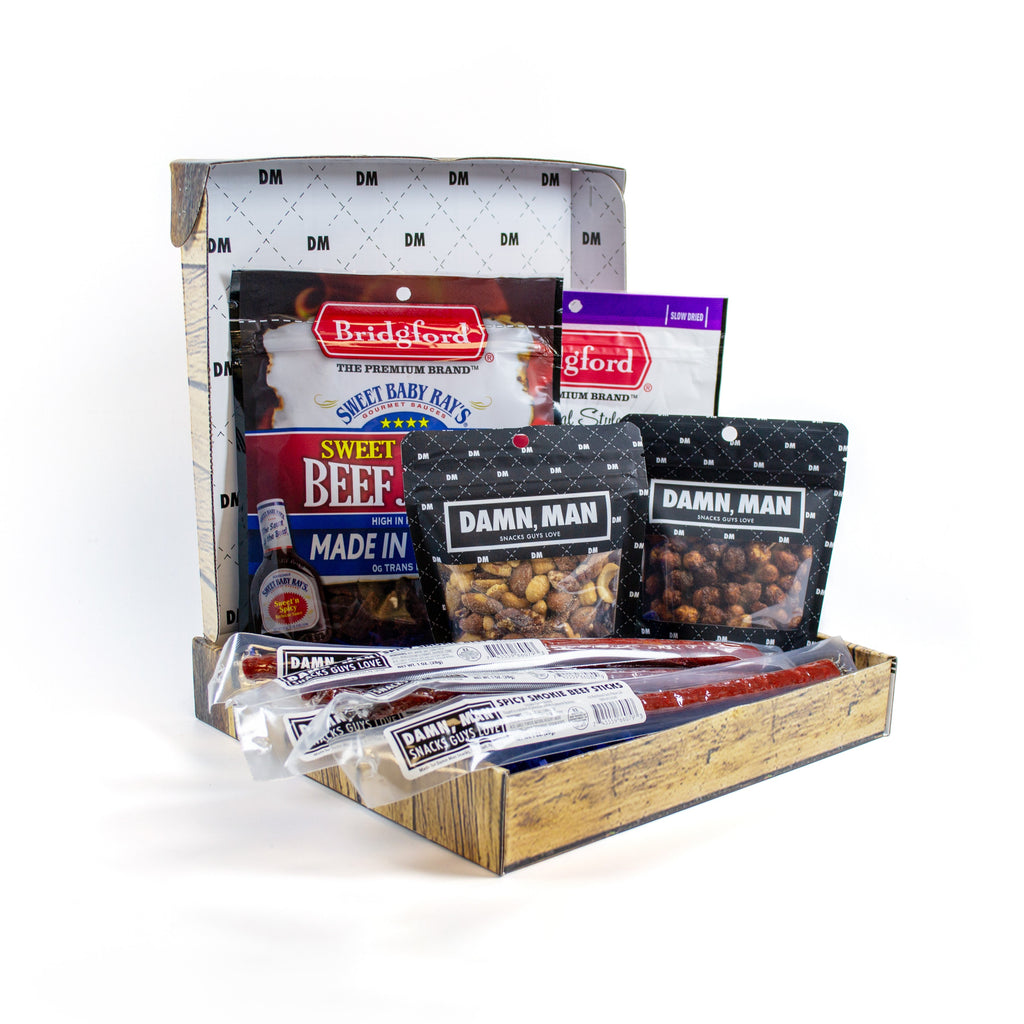 Wise Guy Snack Box – 10 Spicy Gourmet Meat & Nut Gift Set