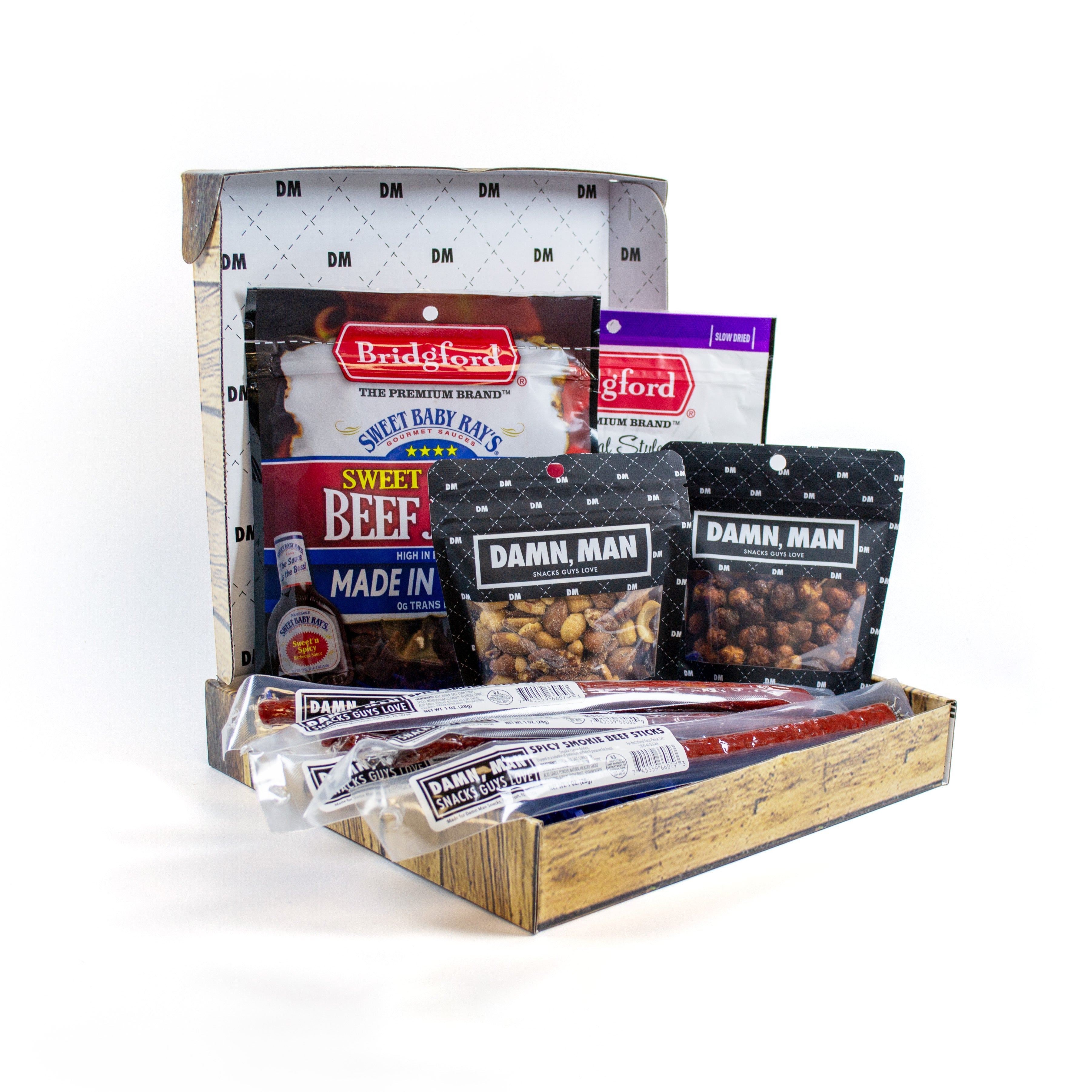 Wise Guy Snack Box – 10 Spicy Gourmet Meat & Nut Gift Set