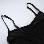 Velvet High Split Cross Dress