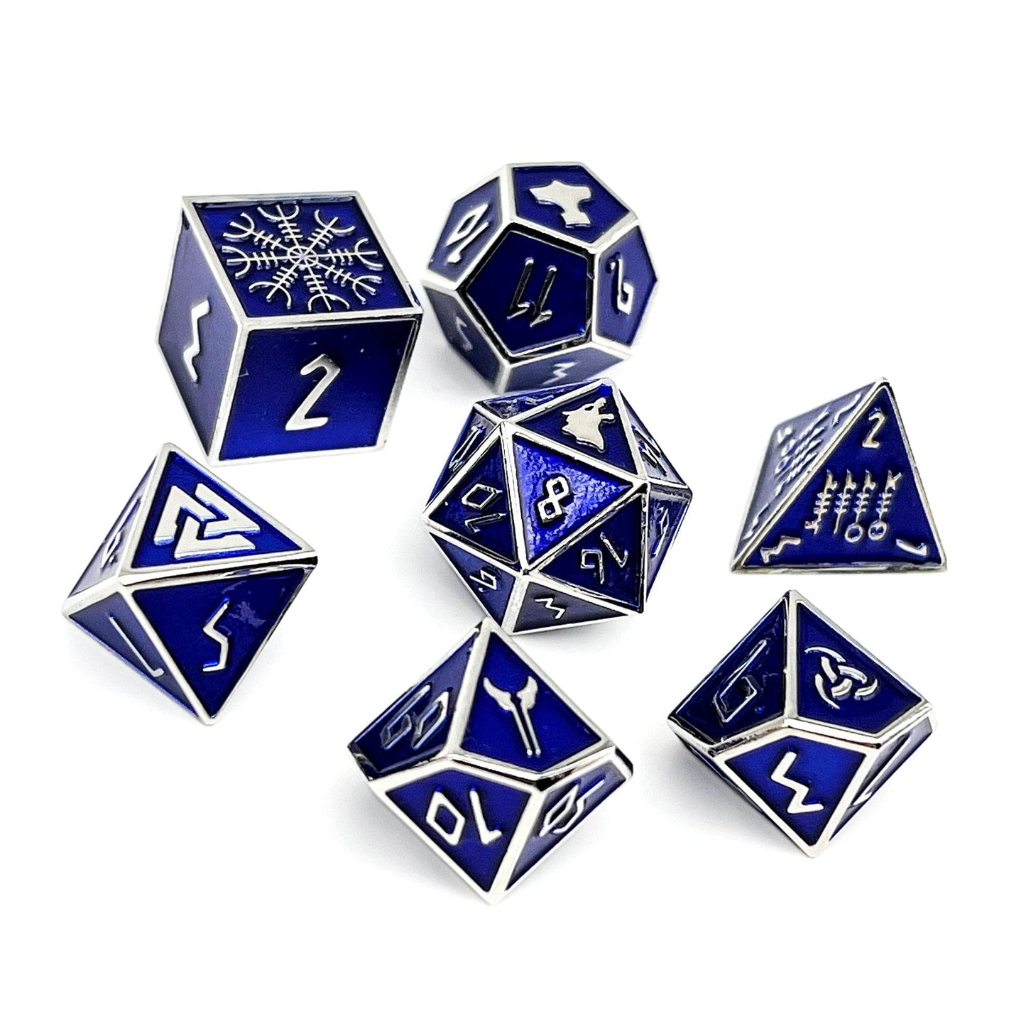 Witches Fire - Norse Themed Metal Dice Set - 