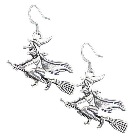 Flying Witch Earrings - 